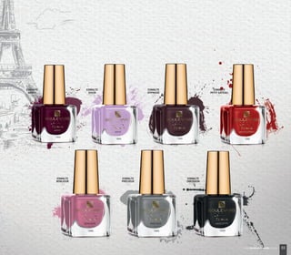 ESMALTE
DOUX
1116
ESMALTE
BONJOUR
121
ESMALTE
MERCI
105
ESMALTE
HYPNOSE
123
ESMALTE
PRÉCIEUX
122
ESMALTE
PETIT GÃTEAU
101
ESMALTE
OBESSION
124
33www.boulevardmonde.com.br
 