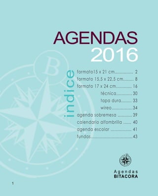 Catalogo agendas 2016
