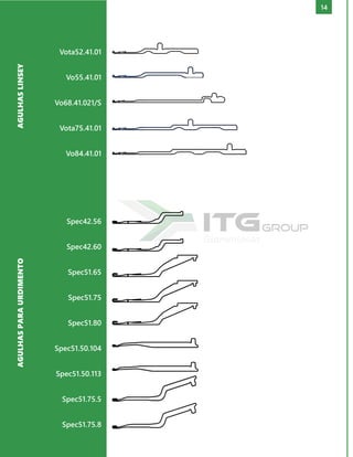 14
Vota52.41.01
Vo55.41.01
Vo68.41.021/S
Vota75.41.01
Vo84.41.01
AGULHAS
LINSEY
Spec42.56
Spec42.60
Spec51.65
Spec51.75
Spec51.80
Spec51.50.104
Spec51.50.113
Spec51.75.5
Spec51.75.8
AGULHAS
PARA
URDIMENTO
 