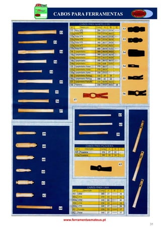 CABOS PARA FERRAMENTAS




   www.ferramentasmateus.pt
                              31
 