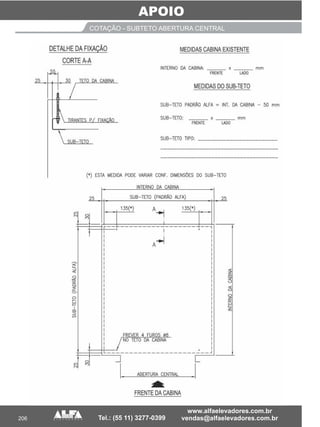 COTAÇÃO ABERTURA- SUBTETO CENTRAL
APOIO
206
 