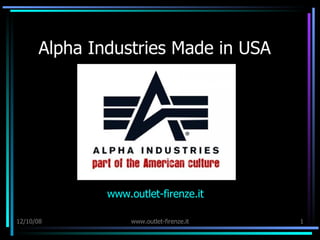 Alpha Industries Made in USA www. outlet - firenze . it 