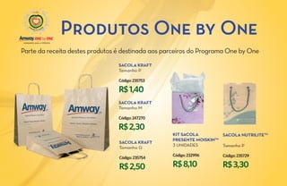 SACOLA KRAFT
Tamanho G
Código:235754
R$2,50
SACOLA KRAFT
Tamanho M
Código:247270
R$2,30
SACOLA KRAFT
Tamanho P
Código:235753
R$1,40
SACOLA NUTRILITETM
Tamanho P
Código:235729
R$3,30
KIT SACOLA
PRESENTE MOISKINTM
3 UNIDADES
Código:232996
R$8,10
Parte da receita destes produtos é destinada aos parceiros do Programa One by One
Produtos One by One
 