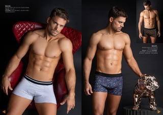 BA118_
BOXER CORTO DE ALG/LYC TEJIDO RAYAS
TALLE: S-M-L-XL
COLORES: AZUL/BLANCO - BLANCO/GRIS -
NEGRO/BLANCO
BA119_
BOXER CORTO DE ALG/LYC
30/1 ESTAMPADO
TALLE: S-M-L-XL COLORES: -
BULGARO - CAMUFLADO GRIS -
PLUMAS - VERSACE - PALMERAS
70 71
 