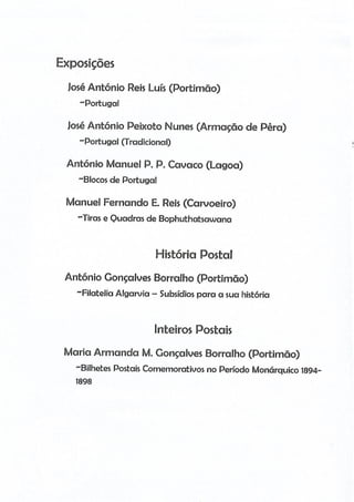 Catálogo Exposição Filatélica - 80 Anos C. F. Armacenenses