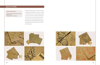 . ganso no asfalto .

                                          A temática explorada para meu produto foi o ganso
 autora | etelvina xavier
                                          no asfalto, procurei trabalhar com algo que não tinha
 produtos: jogo americano e porta-copos   no mercado. Onde moro encontro gansos que ficam
 materiais: brim
 técnicas: costura e serigrafia           na rua, o que me chama a atenção é o fato de esses
                                          animais viverem em um lugar onde não tem água
                                          para nadar. Em minhas pesquisas descobri que na
                                          Roma Antiga um exército foi salvo graças ao grasnar
                                          de dezenas dessas aves, revelando-os como verda-
                                          deiros seguranças.




 128                                                                                              129
 