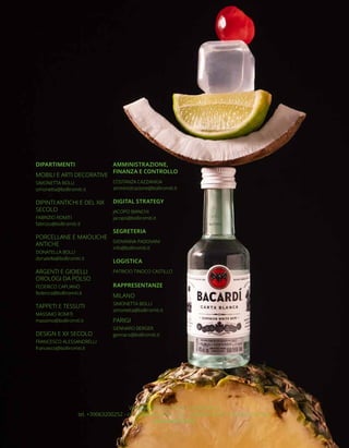 RAPPRESENTANZE
MILANO
SIMONETTA BOLLI
simonetta@bolliromiti.it
PARIGI
GENNARO BERGER
gennaro@bolliromiti.it
DIPARTIMENTI
M...