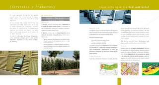 [Servicios y Productos]                                                                                                                       I n g e n i e r í a A c ústica Me di oam bi en tal
                                                                                                                                                                             Medioambiental


El ruido ambiental es uno de los agentes            METODOLOGÍA
contaminantes más relevantes en la actua-
                                                               Evaluación         Mapas de ruido
                                                                                              do
lidad, desde el punto de vista de la salud
ambiental.                                                            Plan de acción          Soluc
                                                                                              Solu
                                                                                              Solución
                                                                                                l
                                                    Evaluación
En los últimos años se ha desarrollado una
importante actividad legislativa, en la que         La legislación nacional y autonómica exige la elaboración de
el Grupo Audiotec ha colaborado, teniendo           un estudio de impacto acústico previo a la autorización de
por objeto la regulación de la contaminación        obra de urbanización, construcción de viviendas e industrias, o     Mapas de ruido                                                       mos los planes de acción contra el ruido con lo objetivos de
                                                                                                                                                                                               s             e                      o con los
                                                                                                                                                                                                                                      con
acústica para evitar y/o reducir los daños          instalación de nuevas infraestructuras.                             Los mapas de ruido son una valiosa h
                                                                                                                                                           herramienta d diagnóstico
                                                                                                                                                                m      de    n               afrontar globalmente la contaminación a
                                                                                                                                                                                                  tar                contaminació acústica en las áreas
                                                                                                                                                                                                                             ació
                                                                                                                                                                                                                              ción
                                                                                                                                                                                                                               ión
                                                                                                                                                                                                                                ón
                                                                                                                                                                                                                                ó
que el ruido pueda provocar en la salud y en                                                                            sobre una situación acústica determinada. Un m
                                                                                                                                                         rm da       mapa de r
                                                                                                                                                                             ruido es        correspondientes, determina las ac
                                                                                                                                                                                                    ondientes, determinar as ac
                                                                                                                                                                                                                           s acciones prioritarias a realizar
                                                    En Audiotec contamos con una dilatada experiencia en la
el medio ambiente.                                                                                                                                                                           en el caso de superarse los v
                                                                                                                                                                                                                      os valores limites de emisión e inmisión
                                                                                                                                                                                                                 rse lo va
                                                    realización de estudios de impacto acústico, tanto en las di-       la representación de una situación existente o f
                                                                                                                                                        ó     st       futura.
En Audiotec ofrecemos Soluciones Integrales,                                                                                                                                                 y proteger las zonas tr
                                                                                                                                                                                                            zonas t
                                                                                                                                                                                                              nas tranquilas contra el aumento de la conta-
                                                                                                                                                                                                               as
                                                                                                                                                                                                                s
                                                    ferentes fases:                                                     Nos aporta información sobre:
                                                                                                                                                   e:
a los problemas causados por el ruido medio-                                                                                                                                                 minación acúst
                                                                                                                                                                                                    n acústica.
                                                                                                                                                                                                       cúst
                                                                                                                                                                                                       cú
                                                                                                                                                                                                        ústi
ambiental, adaptadas al nuevo marco normati-          · fase pre operacional, identiﬁcación de los niveles de conta-
                                                                                                                          · Altos niveles de contaminación acústica
                                                                                                                                                  m      n
                                                        minación acústica, con la evaluación “in situ” de los niveles                                                                        Desde Audiotec elaboramos Planes de Acción contra el ruido
                                                                                                                                                                                             De
                                                                                                                                                                                              esde
                                                                                                                                                                                              esd
vo acústico.                                                                                                              · Población afectada en una zona
                                                                                                                                                 n       n
                                                        en la situación actual.                                                                                                              proporcionando soluciones preventivas y correctivas.
                                                                                                                          · Viviendas expuestas e una zona
                                                                                                                                                 en     o
                                                      · fase post operacional, en donde se predicen los niveles so-
                                                                                                                        En Audiotec contamos con el conocimiento y con la exper
                                                                                                                                              o         cimiento          experien-
                                                                                                                                                                            perie            Solución
                                                        noros de la situación futura con software predictivo y de
                                                        simulación acústica.                                            cia contrastada en la elaboración de mapas es
                                                                                                                                                                   estrat
                                                                                                                                                                   estratégicos de
                                                                                                                                                                                             Audiotec cuenta con un equipo multidisciplinar compuesto
                                                                                                                        ruido correspondientes a aglomeraciones, ejes viarios, ejes
                                                                                                                                            es
                                                                                                                                                                                             por especialistas en ingeniería acústica, ingeniería ambiental,
                                                                                                                        ferroviarios y aeropuertos, así com mapas de ruido de emi-
                                                                                                                                                os      como
                                                                                                                                                                                             expertos en manejo de Sistemas de Información Geográﬁca,
                                                                                                                        siones acústicas.
                                                                                                                                                                                             CAD,... Además, disponemos de los instrumentos de medida

                                                                                                                        Planes de acción                                                     y del software de predicción acústica validados a nivel eu-
                                                                                                                                                                                             ropeo que nos permiten diseñar la solución integral a cualquier
                                                                                                                        A partir de la información mostrada en los mapas, desarrolla-
                                                                                                                                                                                             problema de afección por ruido ambiental.




                                               12                                                                                                                                       13
 