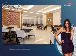 Momentos
de Descontração

Perspectiva artística do Salão para Festas

O Residencial Ávila conta com um maravilhoso salão de festas com espaço gastronômico,
podendo ser utilizado para grandes eventos ou para as reuniões informais entre amigos.

Foto ilustrativa

 