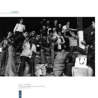 EL TRABAJO




             Pablo. L. MONASOR.
             Vendimiadores esperando al patrón en Beziers.
             Septiembre de 1977.




              82
 