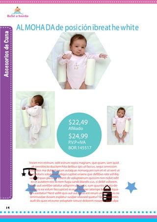 14
ALMOHADAde posiciónibreathewhite
Inciet min restrum, odit estrum repro magnam, que quam, sam quid
et omnitincto ducitem hita delibus ipis ut faccus, sequi omnissim
doluptios ma doluptia cum autaquas nonsequam ium et et ut vent ut
que doloris solupienet pliqui cuptiat uriaera que dellibus rate vel iliq-
uam id quas pla sime corem de voluptaerum quissim non nobit odit
ex et autatem eos di nem fugia sandi blandis cus, si debit volorem.
Itate aut ventibe ratiatur adignim ustiantur, sum quuntis tiunto do-
luptas is ea volum faccupiciet es eum faceper iatempe lesequa tqua-
tem earitatur? Nest vollit quis aut aut quias est rerum velis etusciis ne
renimusdae dusam explatur susdae sitassed quatur? Quis explantiis
audi dis quos et eume voluptate simust dolorem nosaest, quid ulpa
 