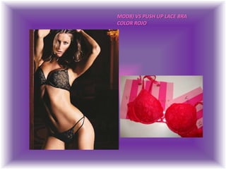 MOD8) VS PUSH UP LACE BRA COLOR ROJO