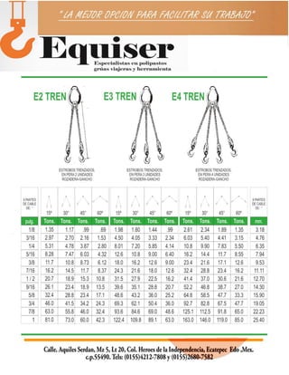 EQUISER ESLINGAS