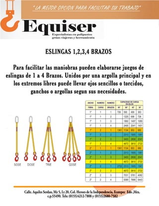 EQUISER ESLINGAS