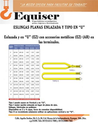 EQUISER ESLINGAS