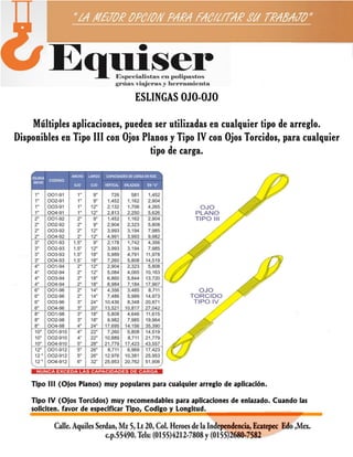 EQUISER ESLINGAS