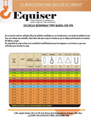 EQUISER ESLINGAS
