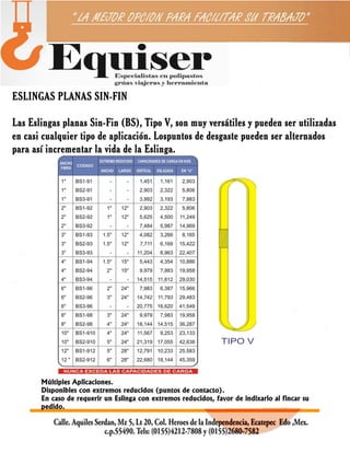 EQUISER ESLINGAS