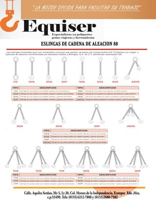 EQUISER ESLINGAS