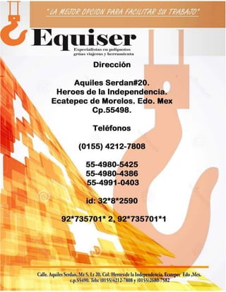 EQUISER ESLINGAS