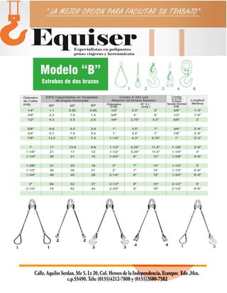 EQUISER ESLINGAS