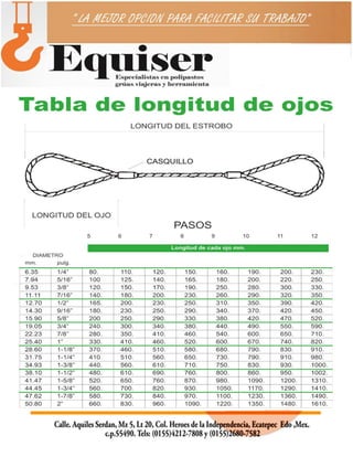EQUISER ESLINGAS