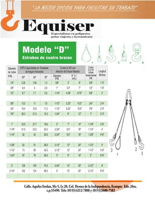 EQUISER ESLINGAS