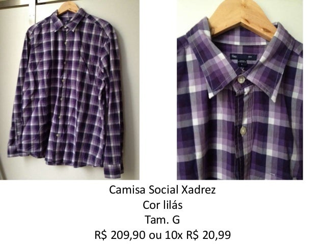 Camisa Xadrez Manga Longa Calvin Klein Bolsos Logo Masculina Preto Camisa Xadrez Manga Longa Calvin Klein Bolsos Logo Masculina Preto