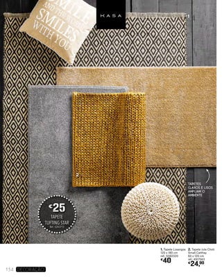 134 DECORAÇão
1. Tapete Losangos
120 x 180 cm
ref.: 5082320
€
40
2. Tapete Jute Choti
Small Catthay
60 x 120 cm
ref.: 4917563
€
24,90
TAPETE
TUFTING STAR
Ref.: 5243713
€
25
Tapetes
claros e lisos
ampliam o
ambiente
1
2
 