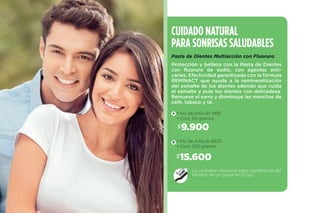 • No. de Artículo 262894
• Cont. 1 unidad de cada producto.
Cómodo y práctico para que puedas
mantener tu boca impecable en cual-
quier lugar.
Contiene:
- Pasta de dientes Glister™ Viajera 60 g
- Refrescante Bucal Glister™
- Enjuague Bucal Glister™
- Nuevo Estuche Glister™*
LLEVA LA BUENA SALUD
DE TUS DIENTES
A TODAS PARTES
NUEVO Paquete Glister™ Cuidado Bucal
61.500$
 