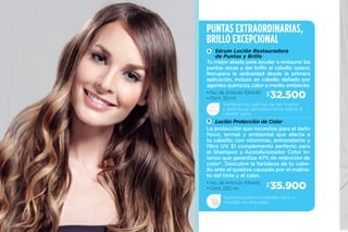 8
El Complejo Botánico Quatriesencials™
contiene aminoácidos, ácidos grasos, aloe
perilla, extracto de pequi, vitaminas E y
B5 conocidos por dar ﬁrmeza y reparar el
cabello maltratado, además de aumentar
sus niveles de humedad y ﬂexibilidad. Este
complejo se encuentra en todos los shampoos y
acondicionadores ERTIA™.
HIDRATA Y
RECUPERA LA
APARIENCIA NATURAL
DE TU CABELLO
SHAMPOOS
Y ACONDICIONADORES
 