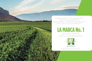 19
19A
B
• PLANTAS
• VITAMINAS Y
MINERALES
BENEFICIOS
• 10 Vitaminas y 2
Minerales
Este producto es un suplemento dietario, no es un medicamento
y no suple una alimentación equilibrada.
100% Garantía de Satisfacción / Ordena a través de tu Empresario Amway.
BIENESTARÓPTIMO
 