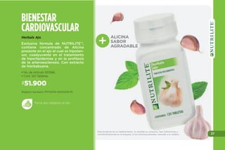 33
33
Este producto es un suplemento dietario, no es un medicamento
y no suple una alimentación equilibrada.
100% Garantía de Satisfacción / Ordena a través de tu Empresario Amway.
PROTÉGETE TODO EL DÍA
• No. de Artículo 109741
• Cont. 60 Tabletas
Toma una tableta al día
con los alimentos.
30.900$
Fórmula de liberación prolongada que
contiene el exclusivo concentrado NU-
TRILITE™ de Cereza Acerola, una de las
frutas más ricas de vitamina C. La vita-
mina C se encuentra naturalmente en
algunas frutas y verduras como la cere-
za, la guayaba o el brócoli entre otros.
Es un nutriente esencial que debe ser
consumido diariamente como parte de
una alimentación saludable. La ventaja
de AC Plus Liberación Prolongada, es
su contenido de vitamina C con ingre-
dientes naturales como limón, naranja,
toronja y cereza acerola.
AC C Plus Liberación Prolongada
Registro Sanitario: SD2012-0002338
BIENESTARALNATURAL
BENEFICIOS
• 8 horas de
liberación
gradual
continua.
Escanéalo para ver la demostración de producto.
 
