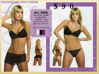 CONJUNTO SET POR 3 PASIÓN $90