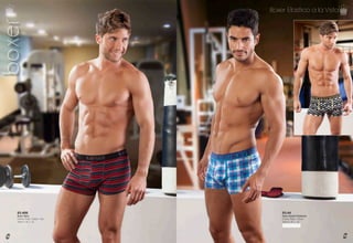 93.44
Boxer Algodón Elasticado
Colores: Negro - Calipso
Tallas: S - M - L - XL
Boxer Elastico a la Vista
-129 --128 -
boxer
93.406
Boxer Tejido
Colores: Verde - Calipso - Rojo
Tallas: S - M - L - XL
 