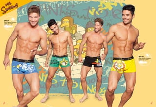 S93.04
Boxer Algodón Estampado
Colores: Azul - Verde
Tallas: S - M - L - XL
S93.03
Boxer Algodón Estampado
Colores: Negro - Amarillo
Tallas: S - M - L - XL
-159 --158 -
 