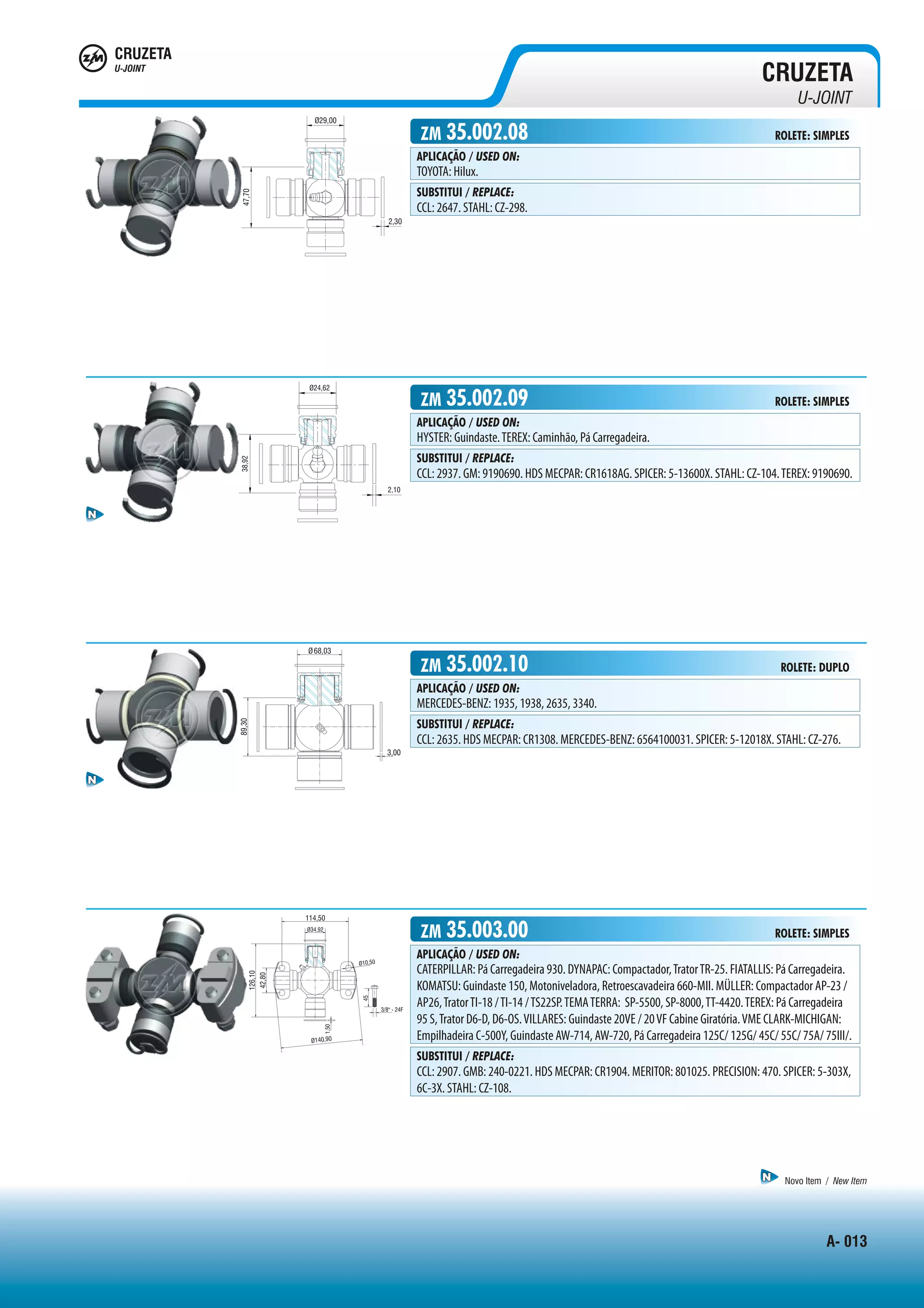Catalogo cruzetas 2012 | PDF