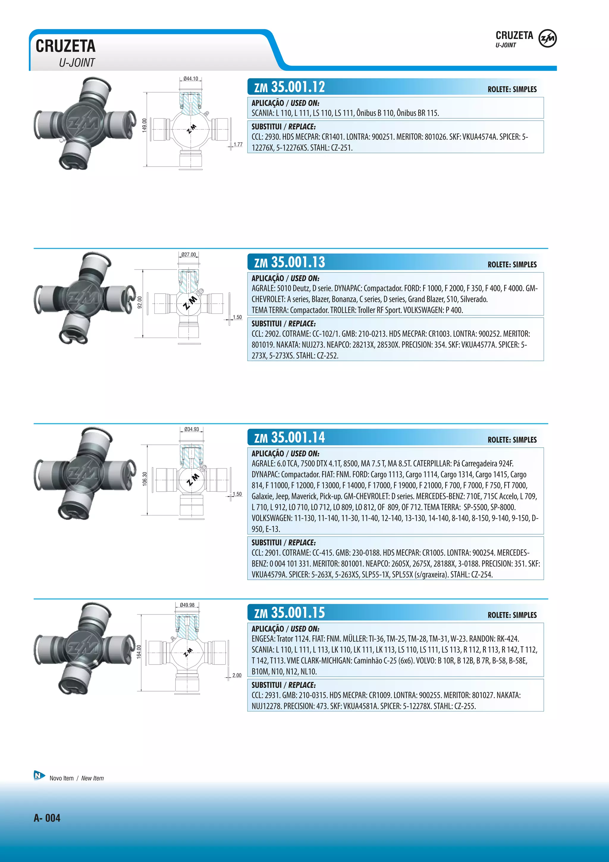 Catalogo cruzetas 2012 | PDF