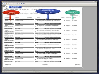 IMPRIMIR 
NOMBRE DE LA 
VERSION 
CODIGO VIGENCIA 

