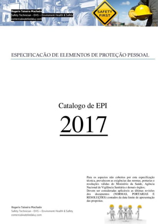 Catalogo de especificações de epi   2017-v1