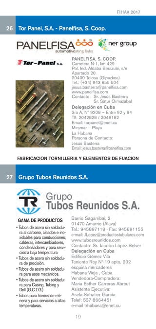 Catalogo de expositores vascos fihav 2017 | PDF