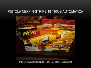 PISTOLA NERF N-STRIKE 18 TIROS AUTOMATICA

PISTOLA A BATERIA NERF CON CARRILLERA $350.00

 