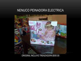 NENUCO PEINADORA ELECTRICA

ORIGINAL INCLUYE TRENZADORA $550.00

 