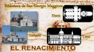 Biblioteca de San Giorgio Maggiore
Fachada
Planta
Corte
 