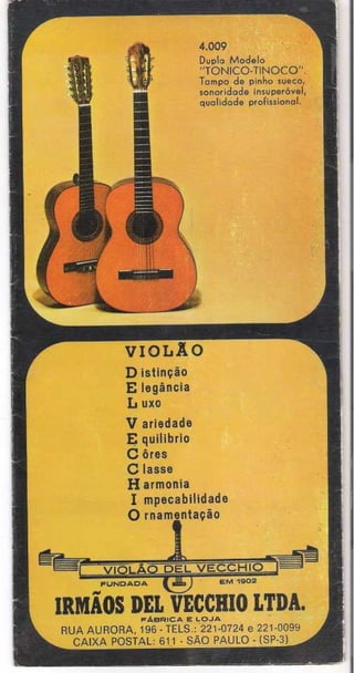 Catalogo Del Vecchio  -  Anos 70 aprox.