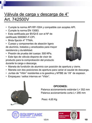 Catalogo de partes EQUIPTANK | PDF