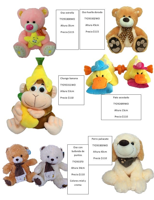 catalogo de peluches