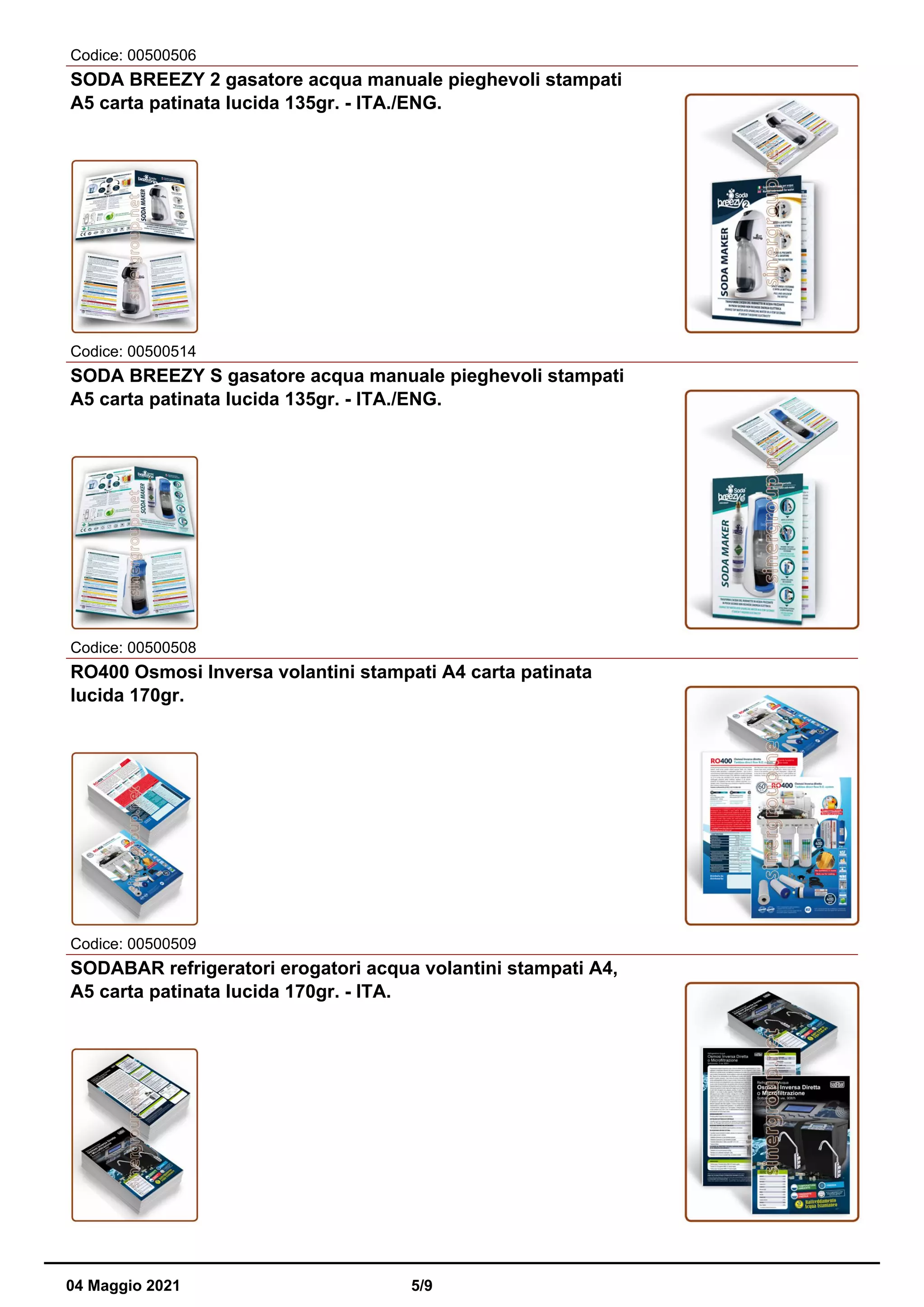 Depliants & Gadget catalogo PDF