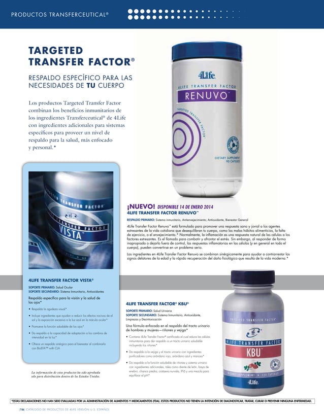 Catalogo de productos 4Life PDF