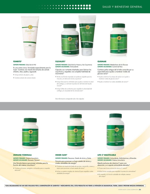 Catalogo de productos 4Life PDF